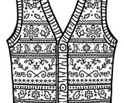 Coloriage Gilet de noel facile