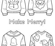 Coloriage Joli pull laid de No&euml;l