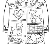 Coloriage Mod&egrave;le pull de No&euml;l pour enfants