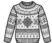 Coloriage Petit Pull de noel