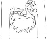 Coloriage Pull Cheval de noel