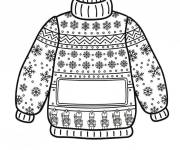 Coloriage Pull de No&euml;l &agrave; compl&eacute;ter