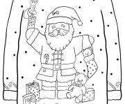 Coloriage Pull de noel avec l'image du p&egrave;re noel