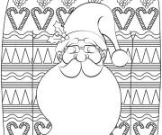 Coloriage Pull de noel avec le visage de santa