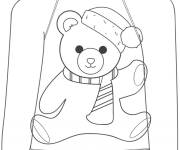 Coloriage Pull de noel d&eacute;cor&eacute; en ourson festif