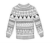 Coloriage et dessins gratuit Pull de noel en cerf à imprimer