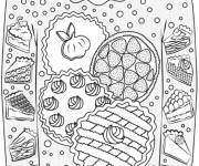 Coloriage Pull de noel en des friandises de No&euml;l