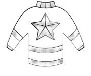 Coloriage Pull de No&euml;l en &eacute;toiles
