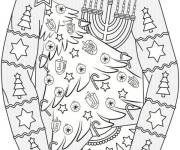 Coloriage Pull de noel en laine