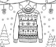 Coloriage Pull de noel moche