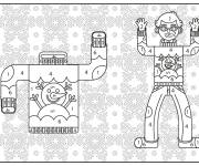 Coloriage Pull de No&euml;l num&eacute;rot&eacute; &agrave; relier