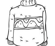 Coloriage Pull de noel petite section facile