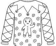 Coloriage Pull de No&euml;l pour b&eacute;b&eacute;