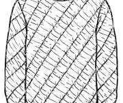 Coloriage Pull de noel pour classe primaire