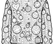 Coloriage Pull de noel zen