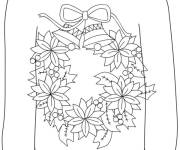 Coloriage Pull en Couronne de No&euml;l PS