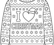 Coloriage Pull pour l'amour de Noel