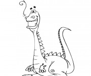 Coloriage Dinosaure qui rigole