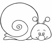 Coloriage Escargot drôle et facile