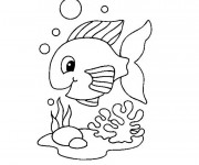 Coloriage et dessins gratuit Poisson mignon à imprimer