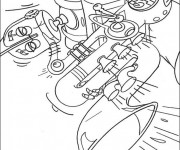 Coloriage Le Robot musicien