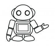 Coloriage Petit Robot marrant