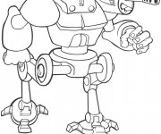 Coloriage Robot avec arme sur ses &eacute;paules