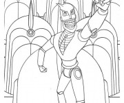 Coloriage Robot confiant stylis&eacute;