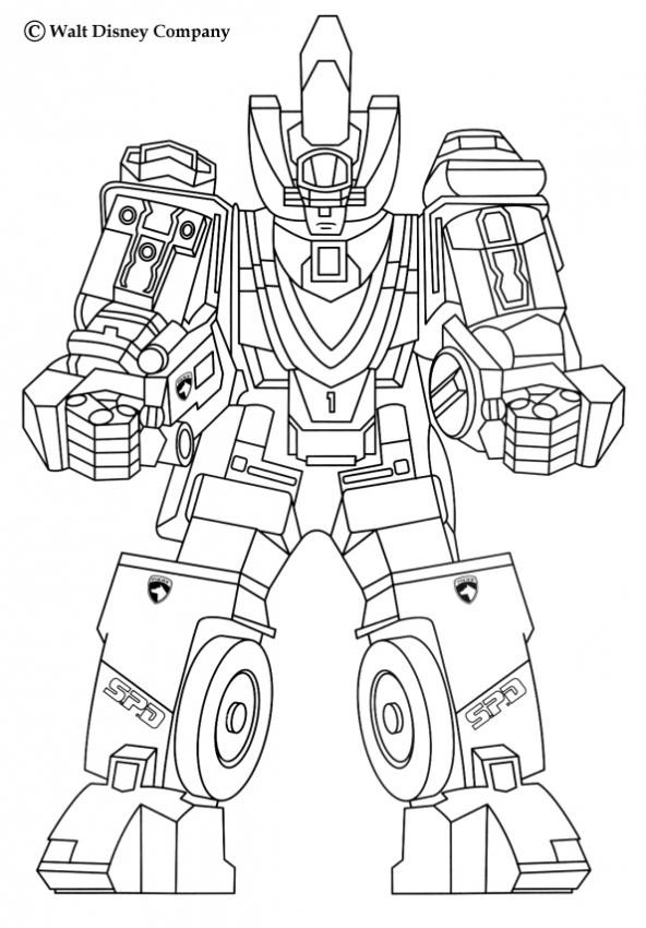 Coloriage Robot de combat dessin gratuit à imprimer