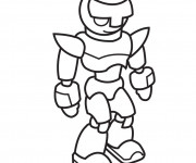 Coloriage Robot debout vectoriel
