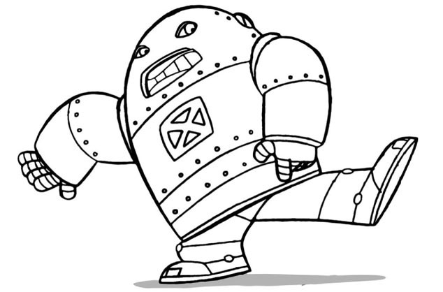 Coloriage et dessins gratuits Robot en colère à imprimer