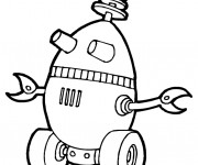 Coloriage Robot en forme d'oeuf
