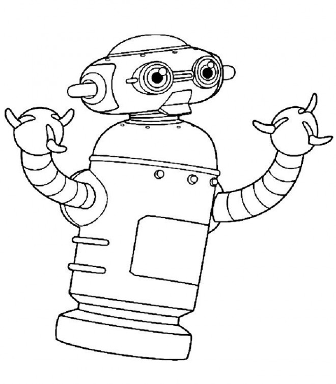 Coloriage Robot En Ligne dessin gratuit à imprimer