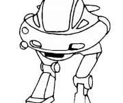 Coloriage Robot en marchant animé