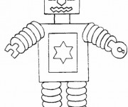 Coloriage Robot facile