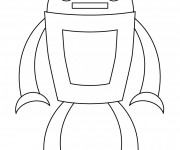 Coloriage Robot facile avec antenne