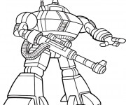 Coloriage Robot pr&ecirc;t pour La Bataille