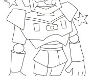 Coloriage Robot rigolo magique