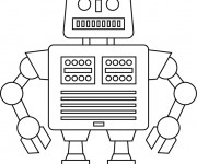 Coloriage et dessins gratuit Robot simple à imprimer