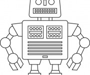 Coloriage Robot simple