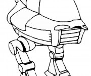 Coloriage Robot simple &agrave; d&eacute;corer