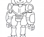 Coloriage Robot souriant couleur