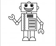 Coloriage et dessins gratuit Robot stylisé à imprimer