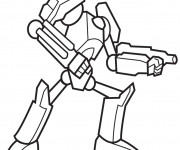 Coloriage Robot stylis&eacute; pour enfant