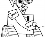 Coloriage et dessins gratuit Robot timide dessin animé à imprimer