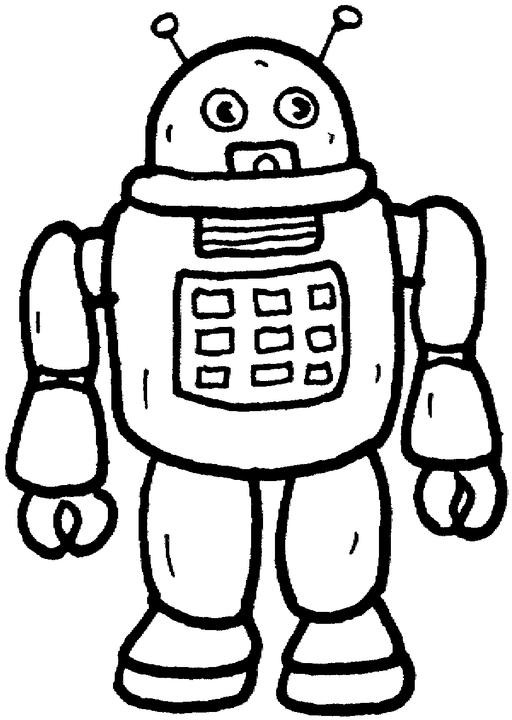 Coloriage Robot Vecteur Dessin Gratuit à Imprimer