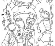 Coloriage Robots en bon humeur