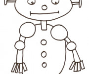 Coloriage Robots facile au crayon