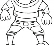 Coloriage Un Robot en noir