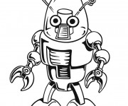 Coloriage Un Robot vectoriel